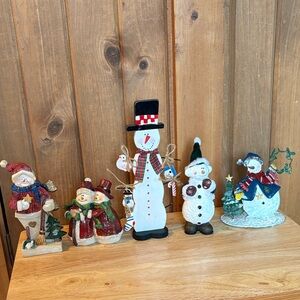 5 Assorted Snowmen